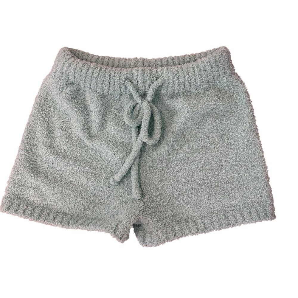 MissCossy Women's Fuzzy‎ Knit Lounge Shorts Size 4 Casual Mint Green color